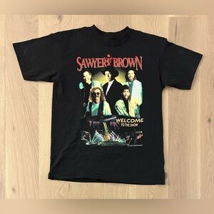Vintage 1994 Sawyer Brown Welcome To The Party Double Sided Single Stitch Tshirt